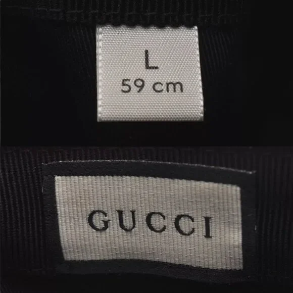 087273AR (S3) Gucci Cap Web Sherry Line Interlocking Black Canvas